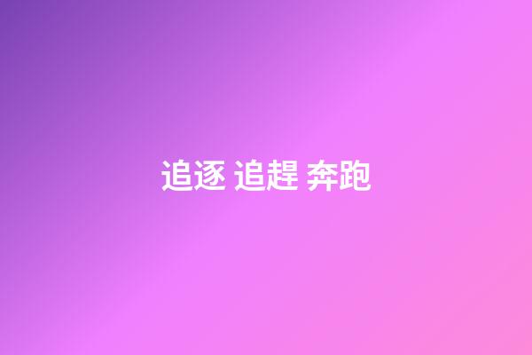 追逐 追趕 奔跑